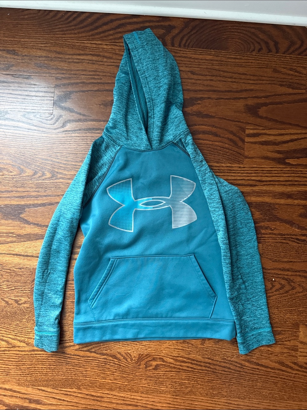 Under Armour Girls' Teal Hooded Pullover Jacket